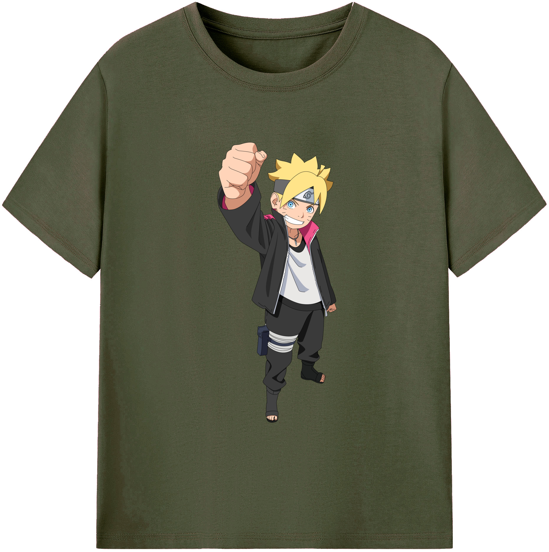 （画像用） NARUTO -ナルト- うずまき ボルト Uzumaki Boruto 綿100％ メンズ半袖Tシャツ｜肌触りやわらか＆通気性